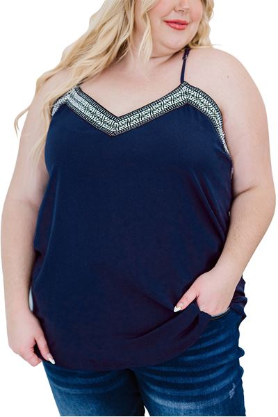 Picture of PLUS SIZE BLUE SUN TANK TOP